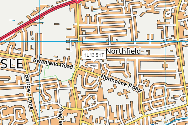 HU13 9HT map - OS VectorMap District (Ordnance Survey)