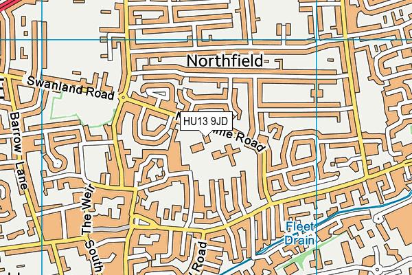 All Saints Church of England Infant Academy map (HU13 9JD) - OS VectorMap District (Ordnance Survey)