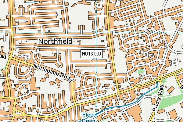 HU13 9JJ map - OS VectorMap District (Ordnance Survey)