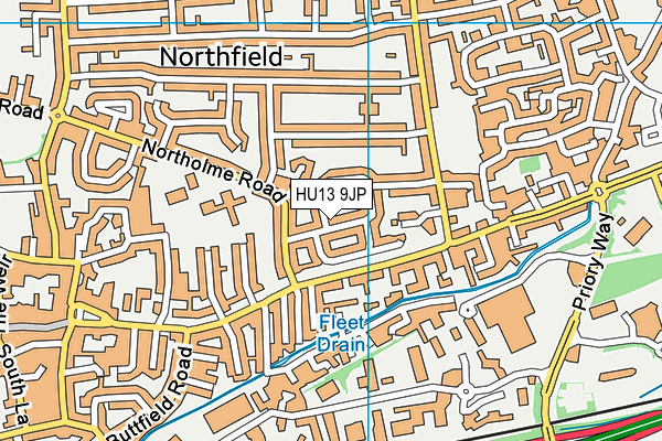 HU13 9JP map - OS VectorMap District (Ordnance Survey)