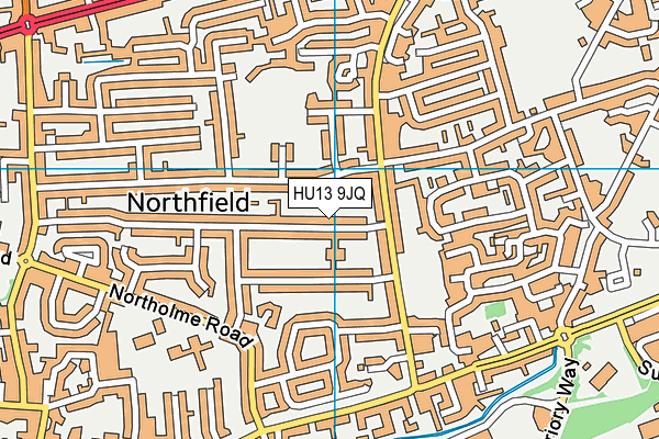 HU13 9JQ map - OS VectorMap District (Ordnance Survey)