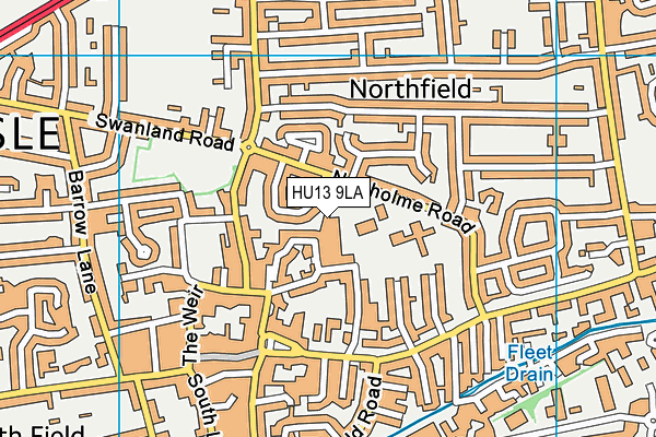 HU13 9LA map - OS VectorMap District (Ordnance Survey)