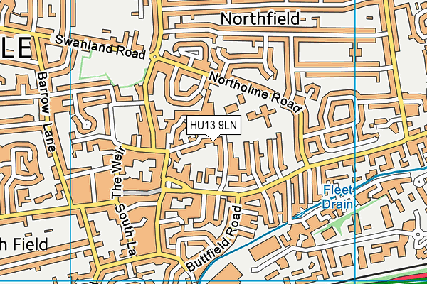 HU13 9LN map - OS VectorMap District (Ordnance Survey)