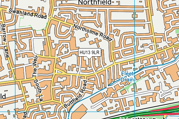 HU13 9LR map - OS VectorMap District (Ordnance Survey)