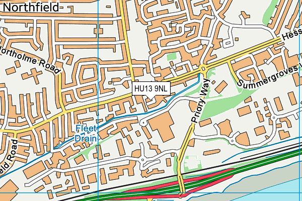 HU13 9NL map - OS VectorMap District (Ordnance Survey)