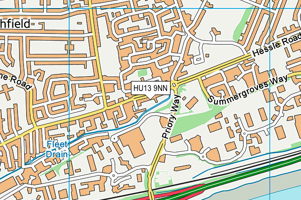 HU13 9NN map - OS VectorMap District (Ordnance Survey)