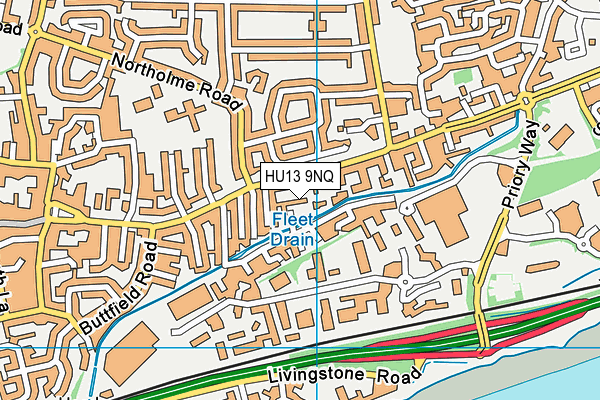 HU13 9NQ map - OS VectorMap District (Ordnance Survey)