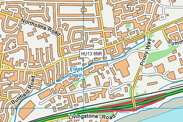 HU13 9NR map - OS VectorMap District (Ordnance Survey)