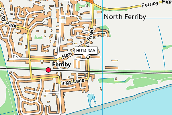 North Ferriby United Football Club map (HU14 3AA) - OS VectorMap District (Ordnance Survey)