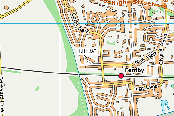 Map of FERRIBY FENCING & GARDENING CONTRACTORS LIMITED at district scale