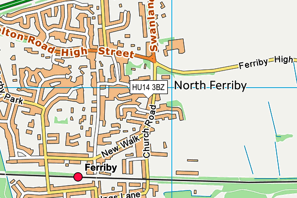 North Ferriby Ce Primary School map (HU14 3BZ) - OS VectorMap District (Ordnance Survey)