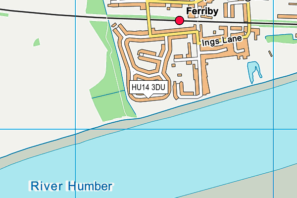 HU14 3DU map - OS VectorMap District (Ordnance Survey)