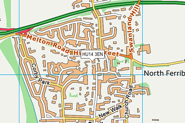 HU14 3EN map - OS VectorMap District (Ordnance Survey)