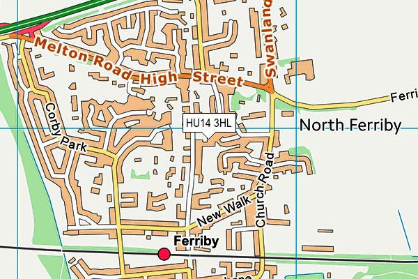HU14 3HL map - OS VectorMap District (Ordnance Survey)