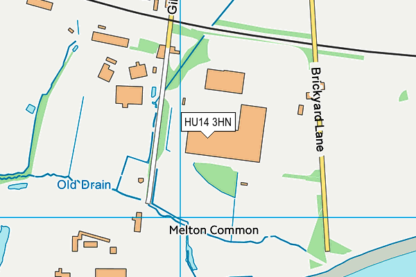 HU14 3HN map - OS VectorMap District (Ordnance Survey)
