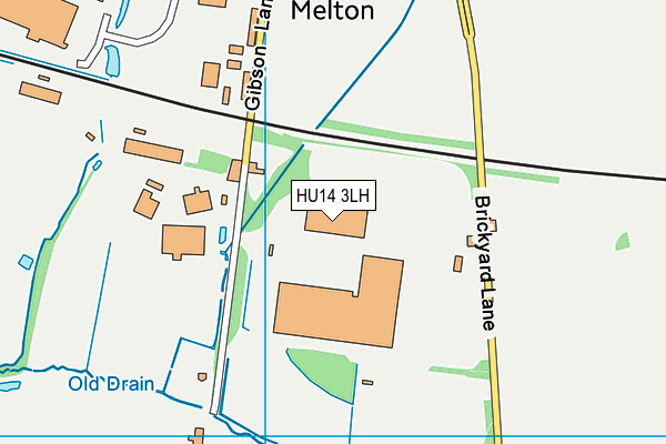 HU14 3LH map - OS VectorMap District (Ordnance Survey)
