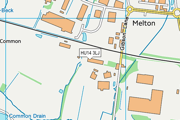 HU14 3LJ map - OS VectorMap District (Ordnance Survey)