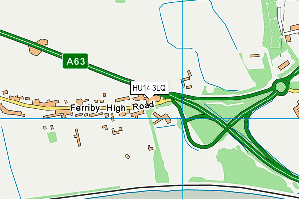 HU14 3LQ map - OS VectorMap District (Ordnance Survey)