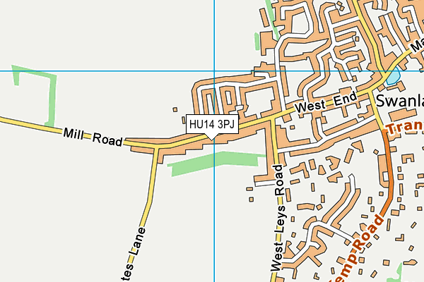 HU14 3PJ map - OS VectorMap District (Ordnance Survey)
