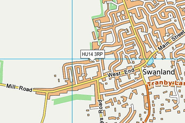 HU14 3RP map - OS VectorMap District (Ordnance Survey)