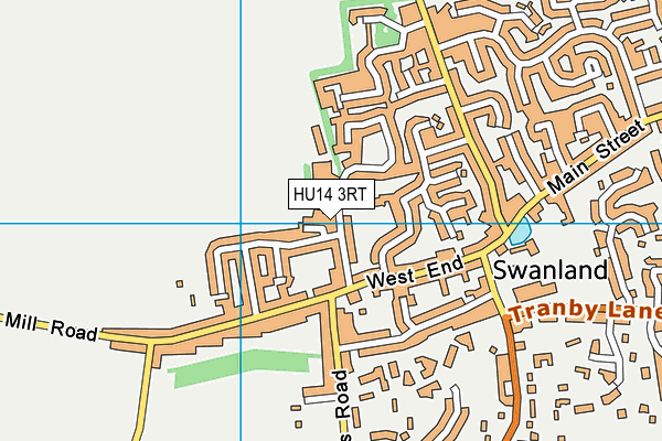 HU14 3RT map - OS VectorMap District (Ordnance Survey)