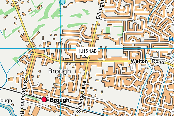 HU15 1AB map - OS VectorMap District (Ordnance Survey)