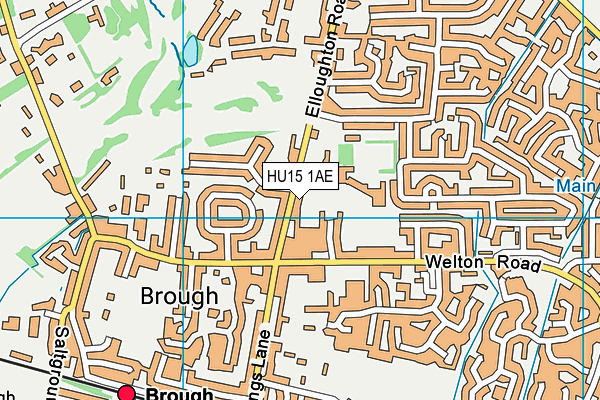 Brough Primary School map (HU15 1AE) - OS VectorMap District (Ordnance Survey)