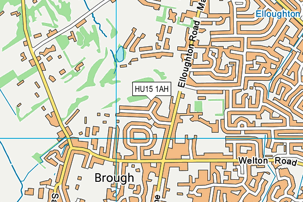 HU15 1AH map - OS VectorMap District (Ordnance Survey)