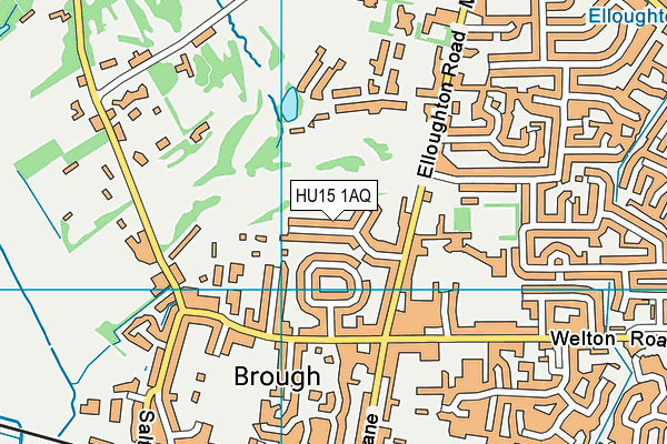 HU15 1AQ map - OS VectorMap District (Ordnance Survey)