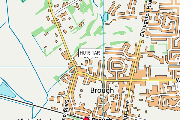 HU15 1AR map - OS VectorMap District (Ordnance Survey)