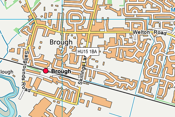 HU15 1BA map - OS VectorMap District (Ordnance Survey)