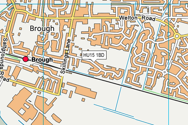 HU15 1BD map - OS VectorMap District (Ordnance Survey)