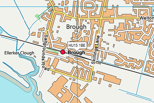 HU15 1BE map - OS VectorMap District (Ordnance Survey)