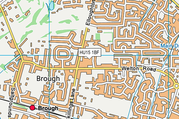 HU15 1BF map - OS VectorMap District (Ordnance Survey)