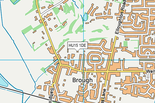 HU15 1DE map - OS VectorMap District (Ordnance Survey)