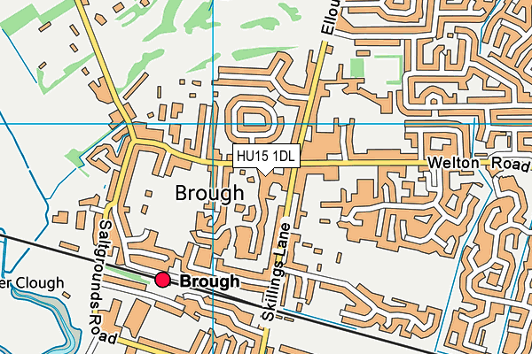 HU15 1DL map - OS VectorMap District (Ordnance Survey)