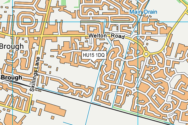 HU15 1DQ map - OS VectorMap District (Ordnance Survey)