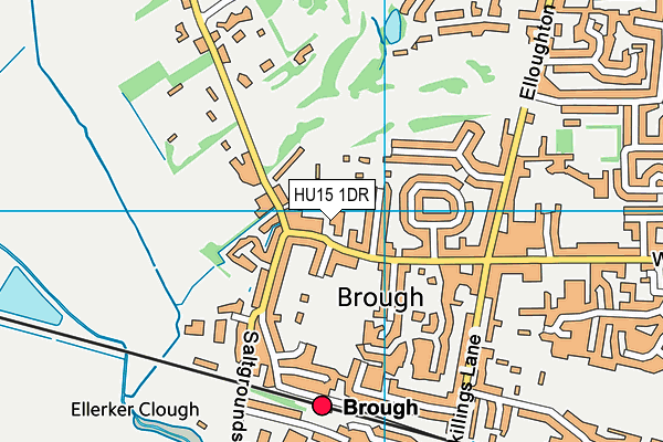 HU15 1DR map - OS VectorMap District (Ordnance Survey)