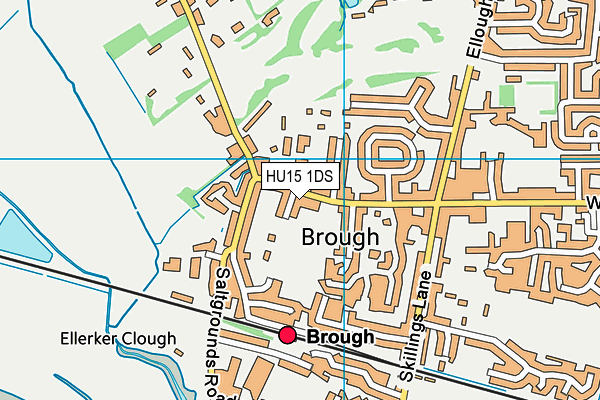 HU15 1DS map - OS VectorMap District (Ordnance Survey)