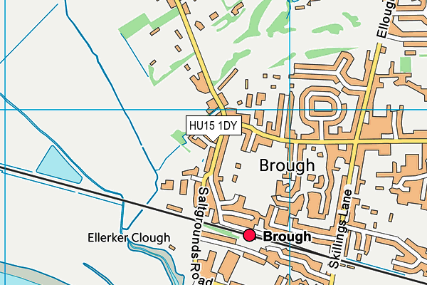 HU15 1DY map - OS VectorMap District (Ordnance Survey)