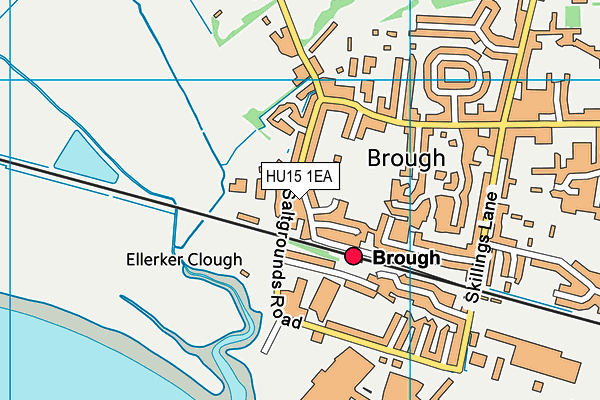 HU15 1EA map - OS VectorMap District (Ordnance Survey)