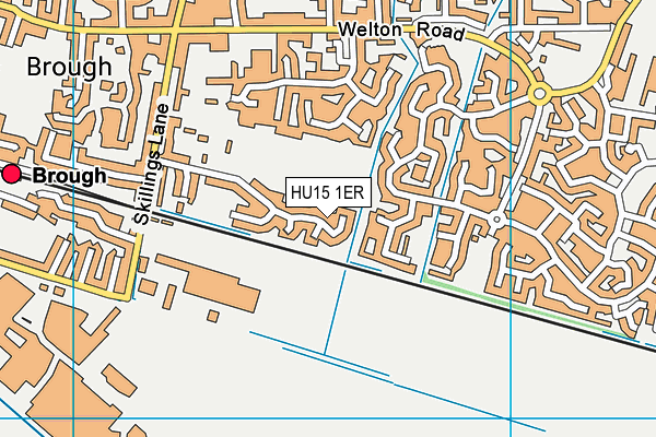 HU15 1ER map - OS VectorMap District (Ordnance Survey)