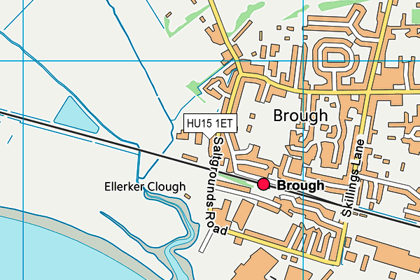 HU15 1ET map - OS VectorMap District (Ordnance Survey)