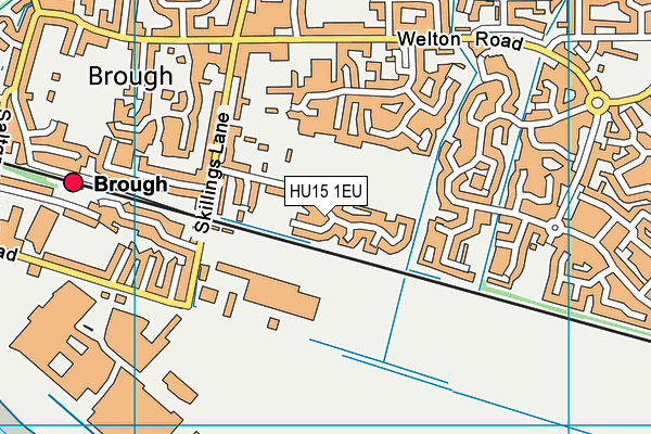 HU15 1EU map - OS VectorMap District (Ordnance Survey)