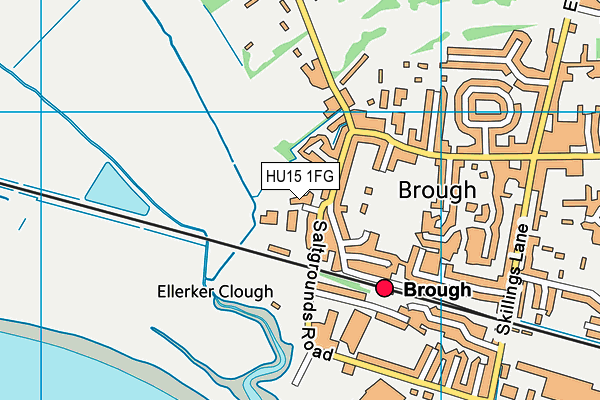 HU15 1FG map - OS VectorMap District (Ordnance Survey)