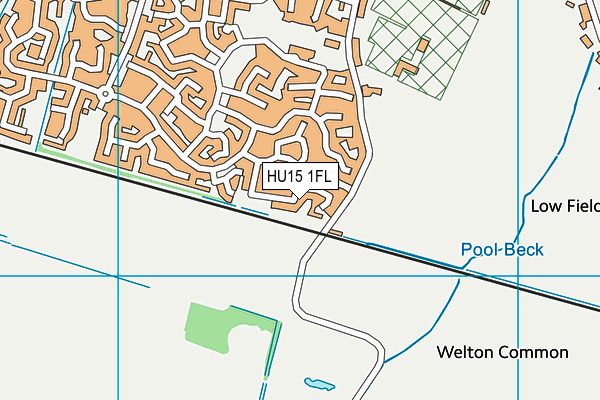 HU15 1FL map - OS VectorMap District (Ordnance Survey)