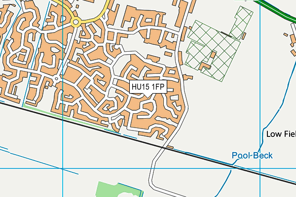 HU15 1FP map - OS VectorMap District (Ordnance Survey)