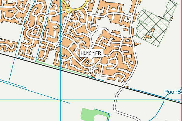 HU15 1FR map - OS VectorMap District (Ordnance Survey)