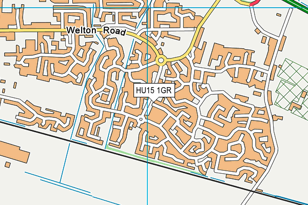 HU15 1GR map - OS VectorMap District (Ordnance Survey)