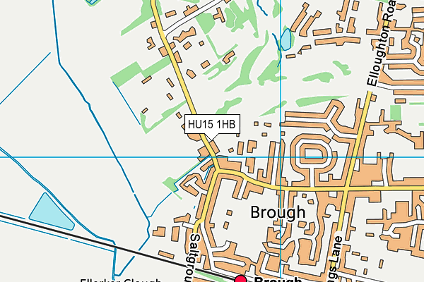 Brough Golf Club map (HU15 1HB) - OS VectorMap District (Ordnance Survey)